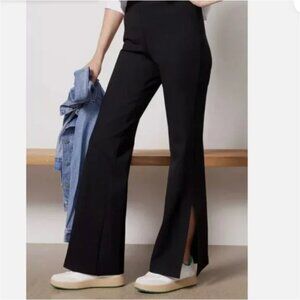 Spanx Womens Perfect Pant Double Slit Sz 1X Black Ponte Knit Work Comfy Lux NWT